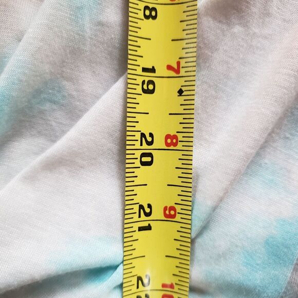 Bongo Pretty Mess Tie‑Dye Top Junior Large White Blue Cold SHLD Casual Tee NWT - Picture 3 of 5